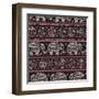 Ethnic Elephant Seamless-transiastock-Framed Art Print