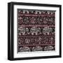 Ethnic Elephant Seamless-transiastock-Framed Art Print