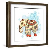 Ethnic Elephant-transiastock-Framed Art Print
