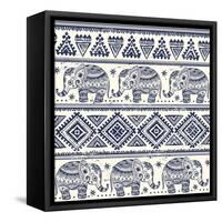 Ethnic Elephant-transiastock-Framed Stretched Canvas