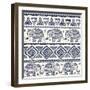 Ethnic Elephant-transiastock-Framed Art Print