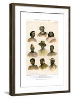 Ethnology, Races of Man, 1800-1900-R Anderson-Framed Giclee Print