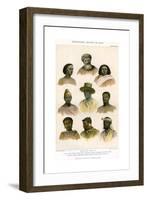 Ethnology, Races of Man, 1800-1900-R Anderson-Framed Giclee Print