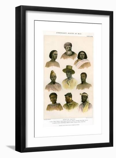 Ethnology, Races of Man, 1800-1900-R Anderson-Framed Giclee Print