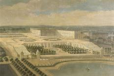 Vue de l'Orangerie, des parterres et du château de Versailles prises des hauteurs de Satory-Etienne Allegrain-Framed Stretched Canvas