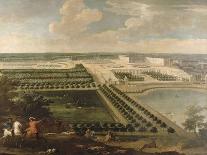 Vue de l'Orangerie, des parterres et du château de Versailles prises des hauteurs de Satory-Etienne Allegrain-Giclee Print