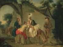 Farewell to the Wet Nurse, 1777-Etienne Aubry-Framed Stretched Canvas