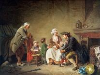 Farewell to the Wet Nurse, 1777-Etienne Aubry-Framed Stretched Canvas