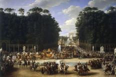 The Entry of Napoleon and Marie-Louise into the Tuileries Gardens on the Day of Their Wedding-Etienne-barthelemy Garnier-Stretched Canvas