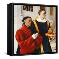 Etienne Chevalier and Saint Stephen-Jean Fouquet-Framed Stretched Canvas