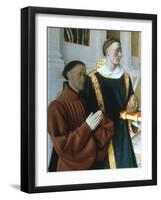 Etienne Chevalier and St Stephen, C1450-Jean Fouquet-Framed Giclee Print