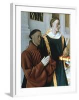 Etienne Chevalier and St Stephen, C1450-Jean Fouquet-Framed Giclee Print