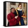 Étienne Chevalier with Saint Stephen, Ca 1454-Jean Fouquet-Framed Stretched Canvas