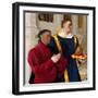 Étienne Chevalier with Saint Stephen, Ca 1454-Jean Fouquet-Framed Premium Giclee Print