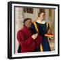 Étienne Chevalier with Saint Stephen, Ca 1454-Jean Fouquet-Framed Giclee Print