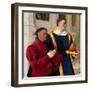 Étienne Chevalier with Saint Stephen, Ca 1454-Jean Fouquet-Framed Giclee Print