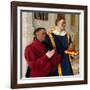Étienne Chevalier with Saint Stephen, Ca 1454-Jean Fouquet-Framed Giclee Print