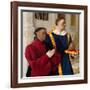 Étienne Chevalier with Saint Stephen, Ca 1454-Jean Fouquet-Framed Giclee Print