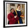 Étienne Chevalier with Saint Stephen, Ca 1454-Jean Fouquet-Framed Giclee Print