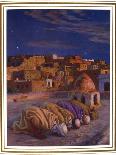 View of Medina, Arabia, by Moonlight, Showing the Dome of the Tomb of the Prophet, 1918-Etienne Dinet-Giclee Print