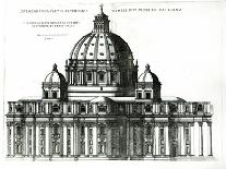 The Exterior of St. Peter's Basilica in Rome, from Orthographia Partis Exterioris-Etienne Duperac-Giclee Print