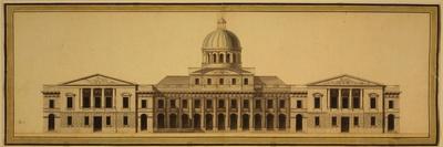 Design for U.S. Capitol, 1793-Etienne Sulpice Hallet-Framed Stretched Canvas