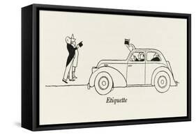 Etiquette, Hat Tipping-William Heath Robinson-Framed Stretched Canvas