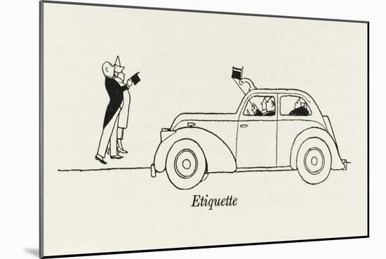 Etiquette, Hat Tipping-William Heath Robinson-Mounted Art Print