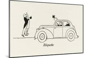 Etiquette, Hat Tipping-William Heath Robinson-Mounted Art Print