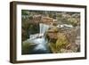 Etive River Cascades Water Flowing over Red Rocks-null-Framed Photographic Print