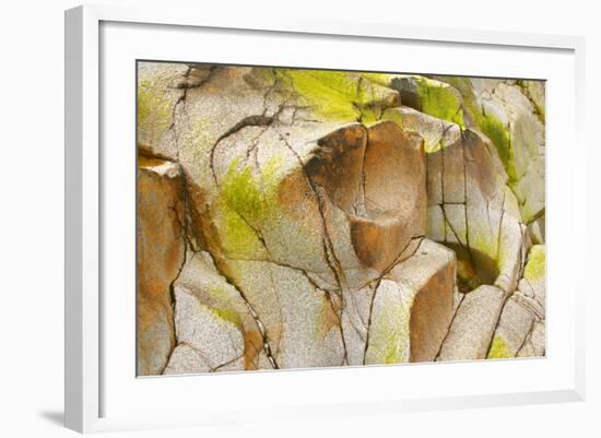 Etive Riverbed Dried Off Riverbed with Red Rocks-null-Framed Photographic Print