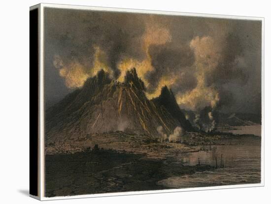 Etna Erupts 1869-Eugene Ciceri-Stretched Canvas