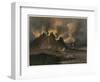 Etna Erupts 1869-Eugene Ciceri-Framed Art Print