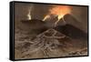 Etna Erupts 1885-Eugene Ciceri-Framed Stretched Canvas