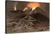 Etna Erupts 1885-Eugene Ciceri-Stretched Canvas