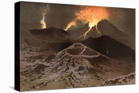 Etna Erupts 1885-Eugene Ciceri-Stretched Canvas