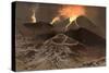 Etna Erupts 1885-Eugene Ciceri-Stretched Canvas