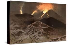 Etna Erupts 1885-Eugene Ciceri-Stretched Canvas