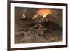 Etna Erupts 1885-Eugene Ciceri-Framed Premium Giclee Print