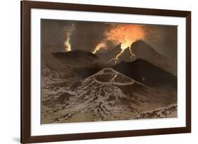 Etna Erupts 1885-Eugene Ciceri-Framed Premium Giclee Print