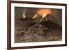 Etna Erupts 1885-Eugene Ciceri-Framed Premium Giclee Print