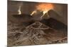 Etna Erupts 1885-Eugene Ciceri-Mounted Premium Giclee Print
