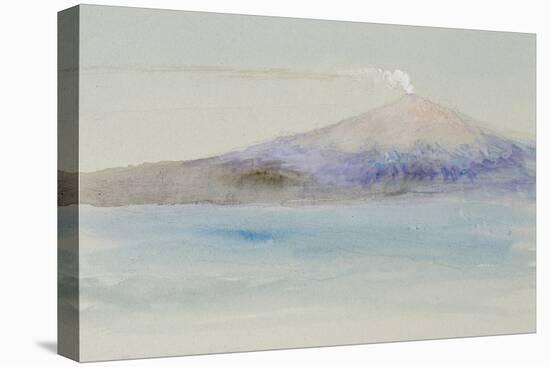 Etna from Taormina-John Ruskin-Stretched Canvas