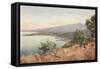 Etna, Giardini, and Schiso from Taormina-Alberto Pisa-Framed Stretched Canvas