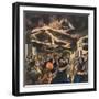 Etna Villagers Flee 1923-R Moritz-Framed Art Print