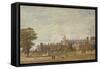 Eton College from College Field-George Pyne-Framed Stretched Canvas