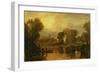 Eton College from the River, or The Thames at Eton, c.1808-J. M. W. Turner-Framed Giclee Print