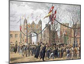 Eton Schools and the Boy's Arch - Visit Paid by Her Royal Highness the Princess of Denmark-Robert Charles Dudley-Mounted Giclee Print