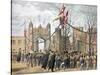 Eton Schools and the Boy's Arch - Visit Paid by Her Royal Highness the Princess of Denmark-Robert Charles Dudley-Stretched Canvas
