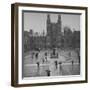 Eton Students in Traditional Tails and Striped Trousers, with Umbrellas, Standing in the Rain-Margaret Bourke-White-Framed Photographic Print